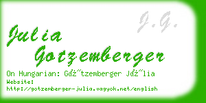 julia gotzemberger business card